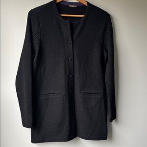 J Mclaughlin Boiled Merino Wool Sweater Coat size M